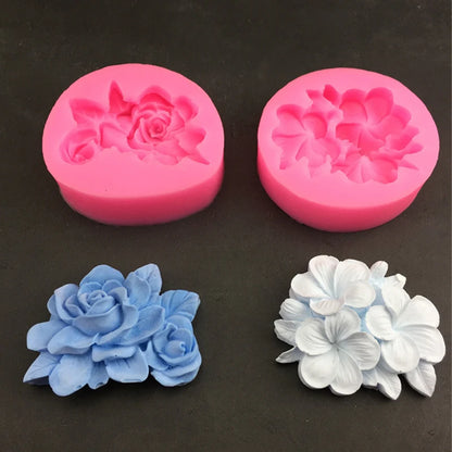 Frangipani Gardenia Flower Silicone Candle Mold DIY Handmade Soap Soy Wax Scented Candle Plaster Ornaments Molds Home Decor
