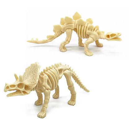 12pcs/set Jurassic Dinosaurs Skeleton Model Archaeology Tyrannosaurus Pterosaur Home Decor Toys For Children Christmas Gifts