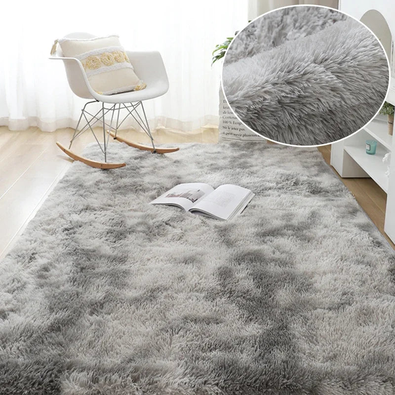 Clearance_VIKAMA Fall and Winter Tie-dye Shaggy Carpet Home Living Room Bedroom Sofa Cushion Coffee Table Cushion Bedside Rug Ca