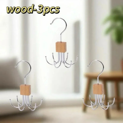 360°Rotating Belt Hanger Hook Durable Belts Rack Organizer for Belts Scarves Bras Ties Home Dorm Storage Hanger Closet Organizer