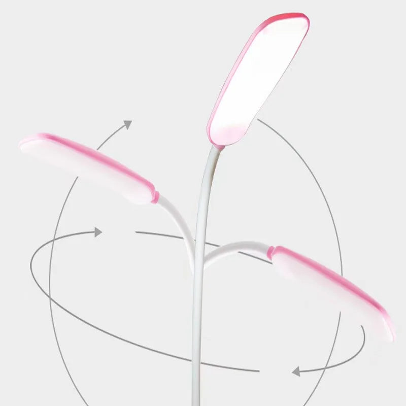 LED Desktop Desk Lamp USB Rechargeable Lighting Eye Protection Room Night Light Bedroom Bedside Student Reading Lamp