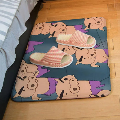 B-Buriburi-zaemon Floor Mat Graphic Printed Flannel Doormats For Bathroom Kitchen Entrance Carpet Home Decor