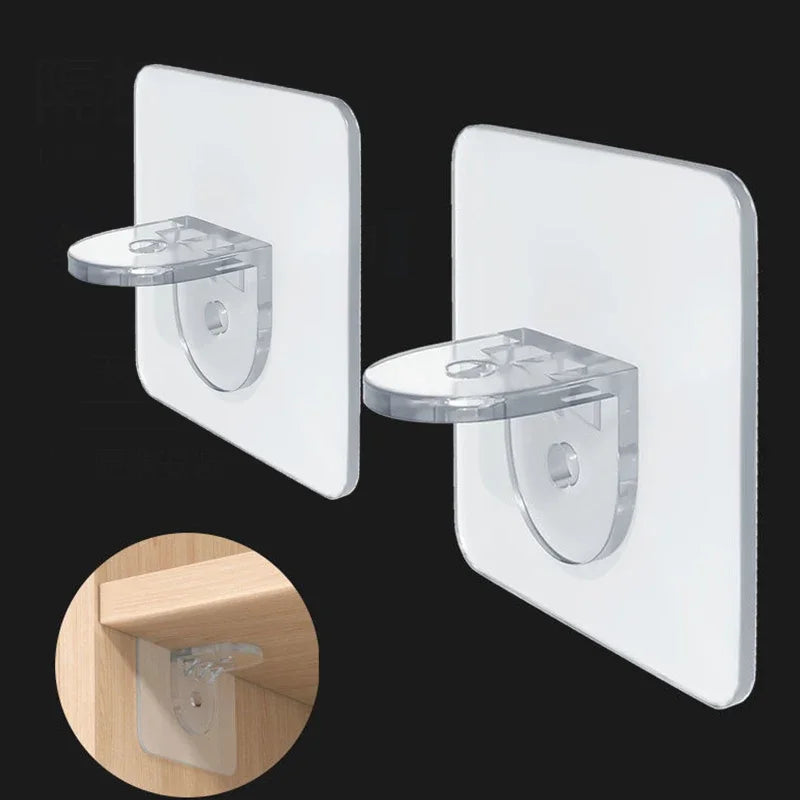 Shelf bracket adhesive nail self-adhesive wardrobe shelf bracket clip wall hanging bracket partition non punching strong bracket