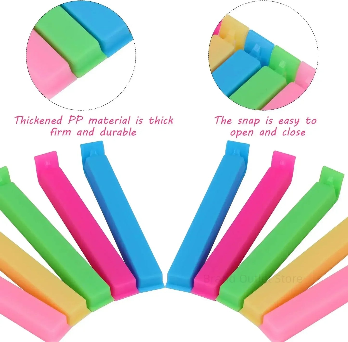 5/10/20PCS Kitchen Storage Food Snack Seal Sealing Bag Clips Sealer Clamp Plastic Tool Kitchen Accessories Food Bag Clips