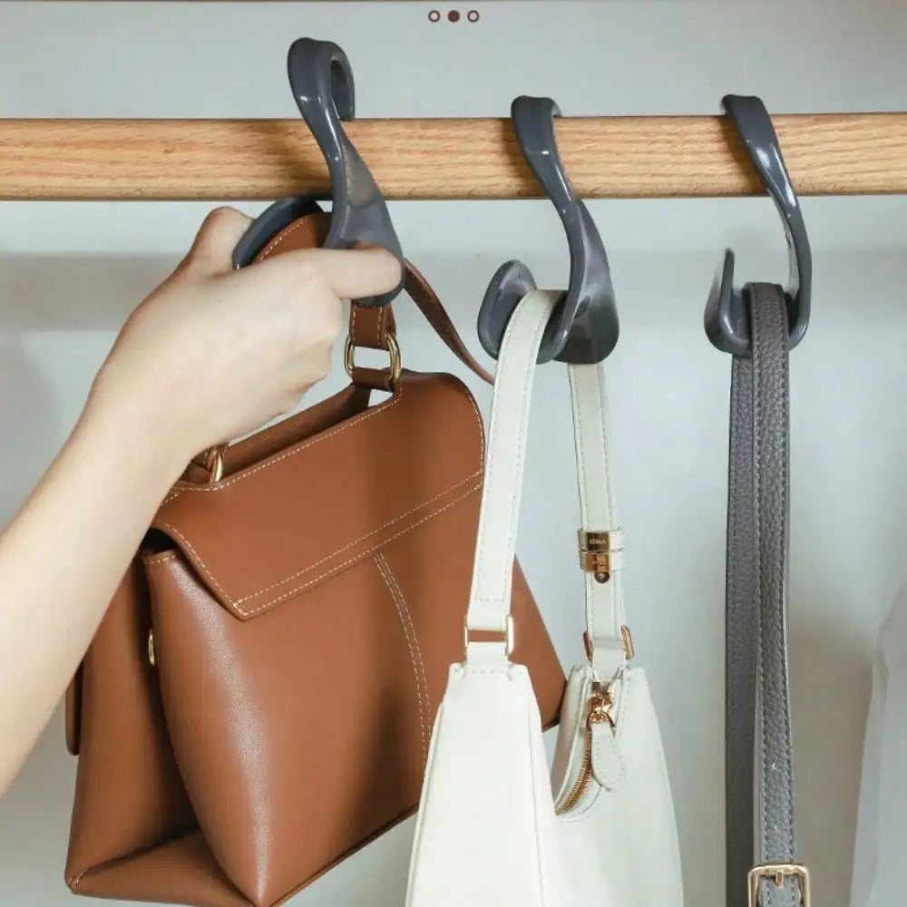 5pcs/set Arch Coat Rack Hook Bag Holder PP Material for Home Closet Storage Hat Scarf Shawl Purse Handbag Organizer Hooks