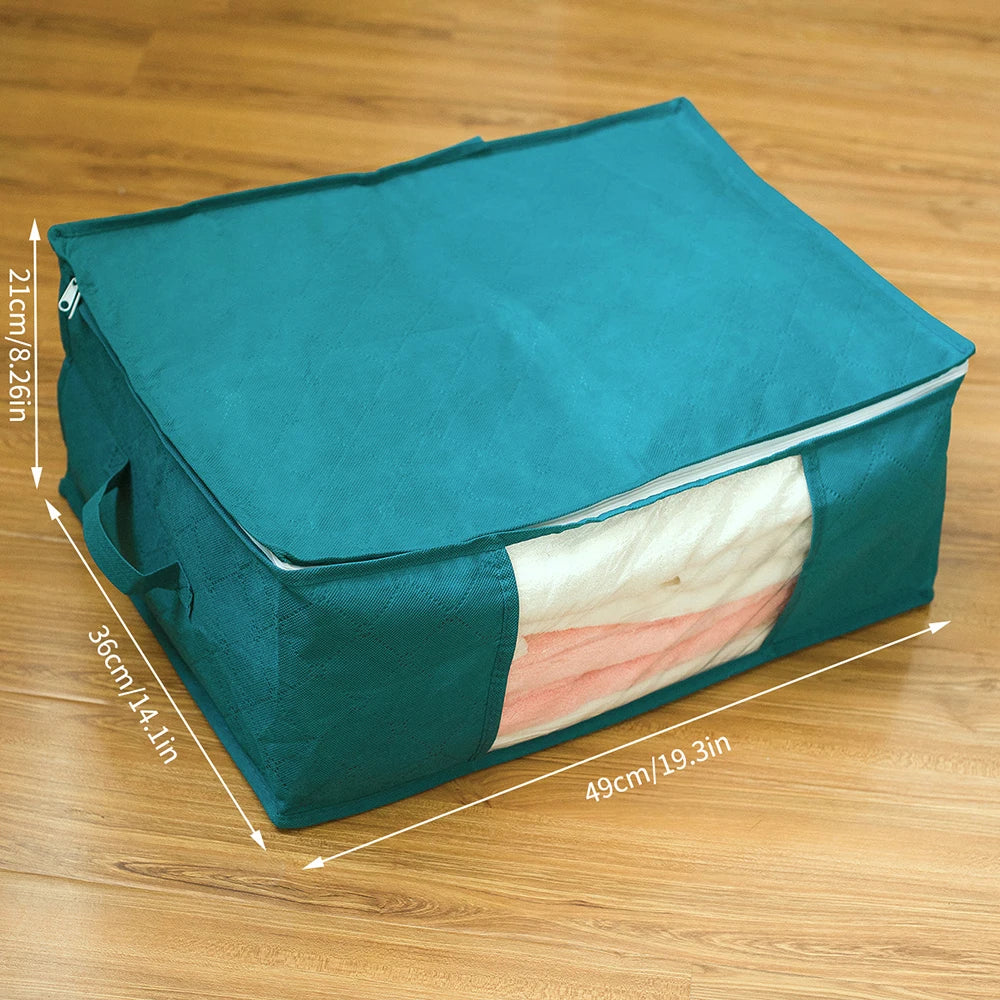 1/2/3PCS Household Storage Bag, Cotton Quilt Organizer, Portable Moving Bag, Thickened And Foldable Clothing Storage Bag