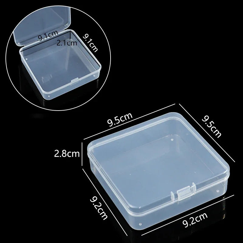 PP Storage Box Mini Transparent Plastic Case Container Square Rectangle Packaging Box for Jewellry Beads Small Items