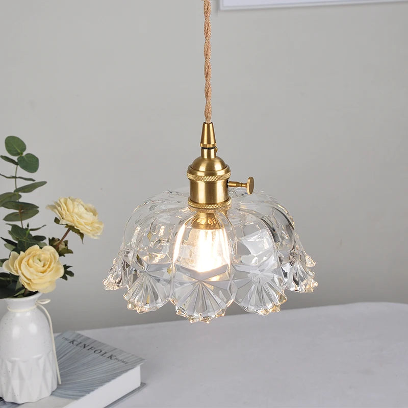 IWHD Clear Glass LED Pendant Lights Dining Living Room Cafe Brass Nordic Modern Simple Home Decor Hanging Lamp Lamparas Colgante
