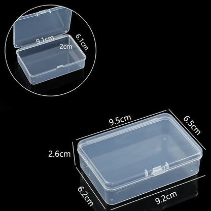 PP Storage Box Mini Transparent Plastic Case Container Square Rectangle Packaging Box for Jewellry Beads Small Items