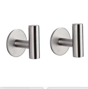 Stainless Steel Non-Perforated Bathrobe Hook, Towel Hook for Bathroom, Kitchen & Garage Clothes Hat Holder