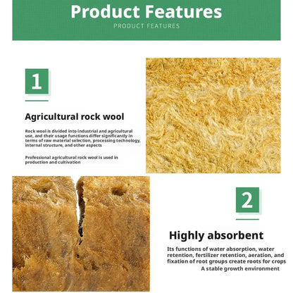 Agricultural Rock Wool Hydroponic Planting Block Water Retention And Aeration Ventilative Hydroponics Seed Seedling 50/100pcs