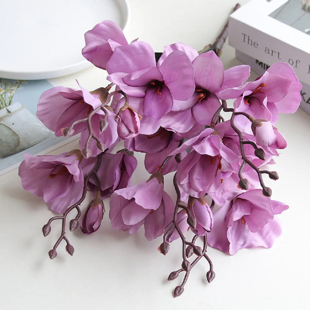 Artificial Flower Bride Bouquets Magnolia Home Decoration Simulated Bouquet Wedding Party Supplies Photography Props Accessories