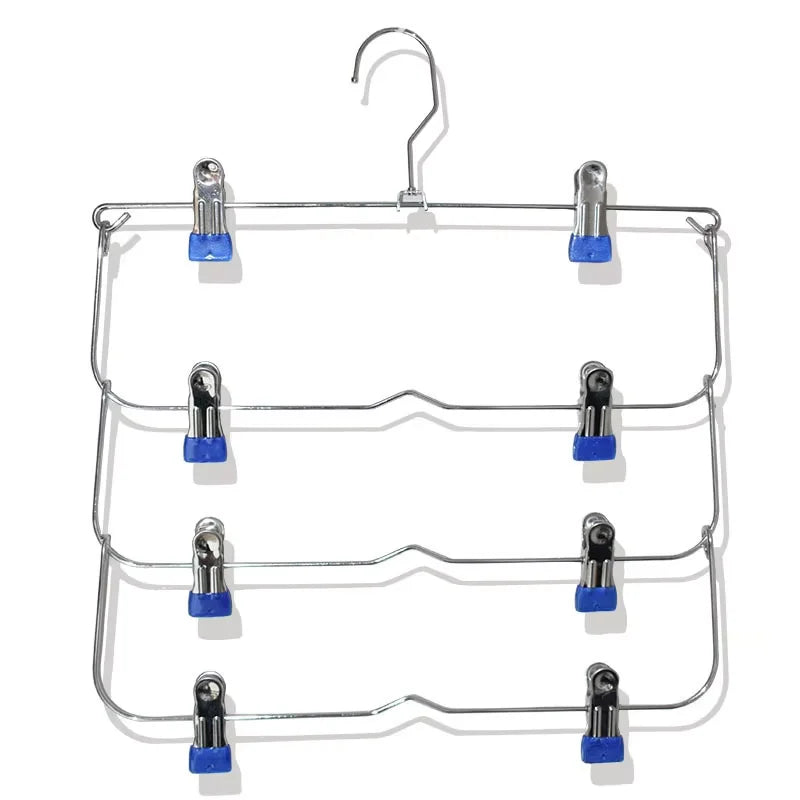 Multi-Functional Home Non-Slip Metal Pants Rack New Creative Stainless Steel Seamless Hanger Simple Storage Skirt Rack