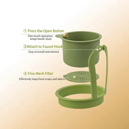 Creative Sink Hanging Strainer Basket Openable Bottom Cover Detachable Kitchen Garbage Filter Multifunctional Quickly Drain