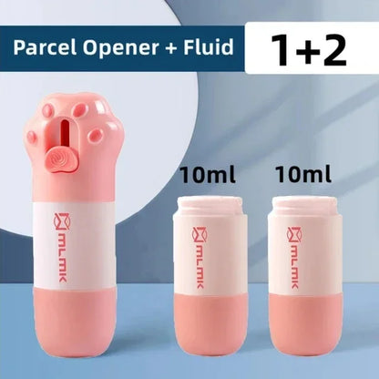 Cat Paw Thermal Paper Correction Fluid with Knife Parcel Box Opener Home Anti Peep Identity Information Privacy Protector Eraser