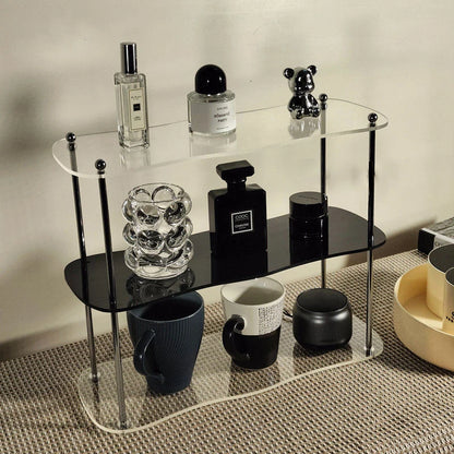Ins Style Acrylic Storage Rack Desktop Organizer Perfume Jewelry and Cups Display Stand 3 Layers Removable Decorative Shelf
