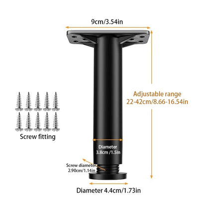 Telescopic Adjustable Bed Beam Support Foot Reinforced Plastic Furniture Leg Sofa Leg Bed Bottom Load Bearing Bracket 1X