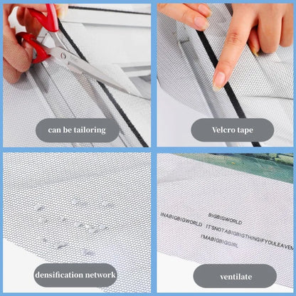Anti Fly Mosquito Net Insect Bug Fly Screen Curtain Indoor DIY Self-Adhesive Window Mesh with Tape for Windows Accessories