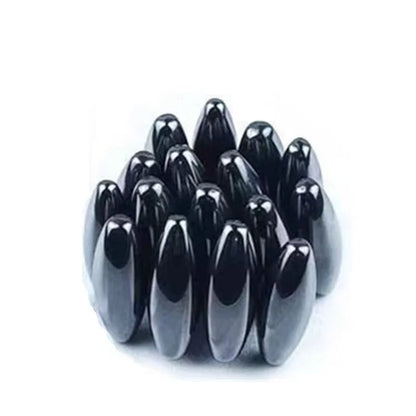 2/4Pcs Multiple Sizes Black Fridge Magnets Strong Magnetic Rugby Ball Oval Magnet Beads Set Health Care Massager Home Decor Gift