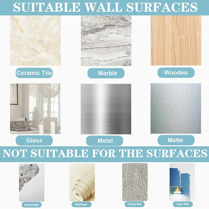 Waterproof and Oilproof Wall Hooks, Sticky Hooks for Kitchen Bathroom Shower Door Outdoor Wall Hanging Door Self-adhesive