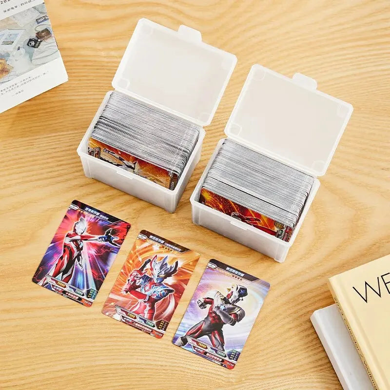 2/4PCS Small Semi-Transparent Plastic Cards Cases Folder Matte Flip-Top Jewelry Box Accessories Storage Organize Packaging Boxes