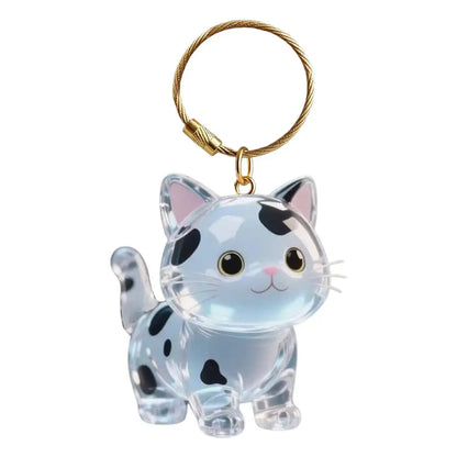 Cute Cat Dog Pet Hair Storage Box Keychain Bag Hanging Decoration Cat Hair Transparent Creative Souvenir,Pet Memorial Ideal Gift