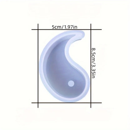 1pc Tai Chi Yin Yang Candle Silicone Molds - DIY Handmade Epoxy Resin Craft - Plaster Moulds for Home Decor and Party Supplies
