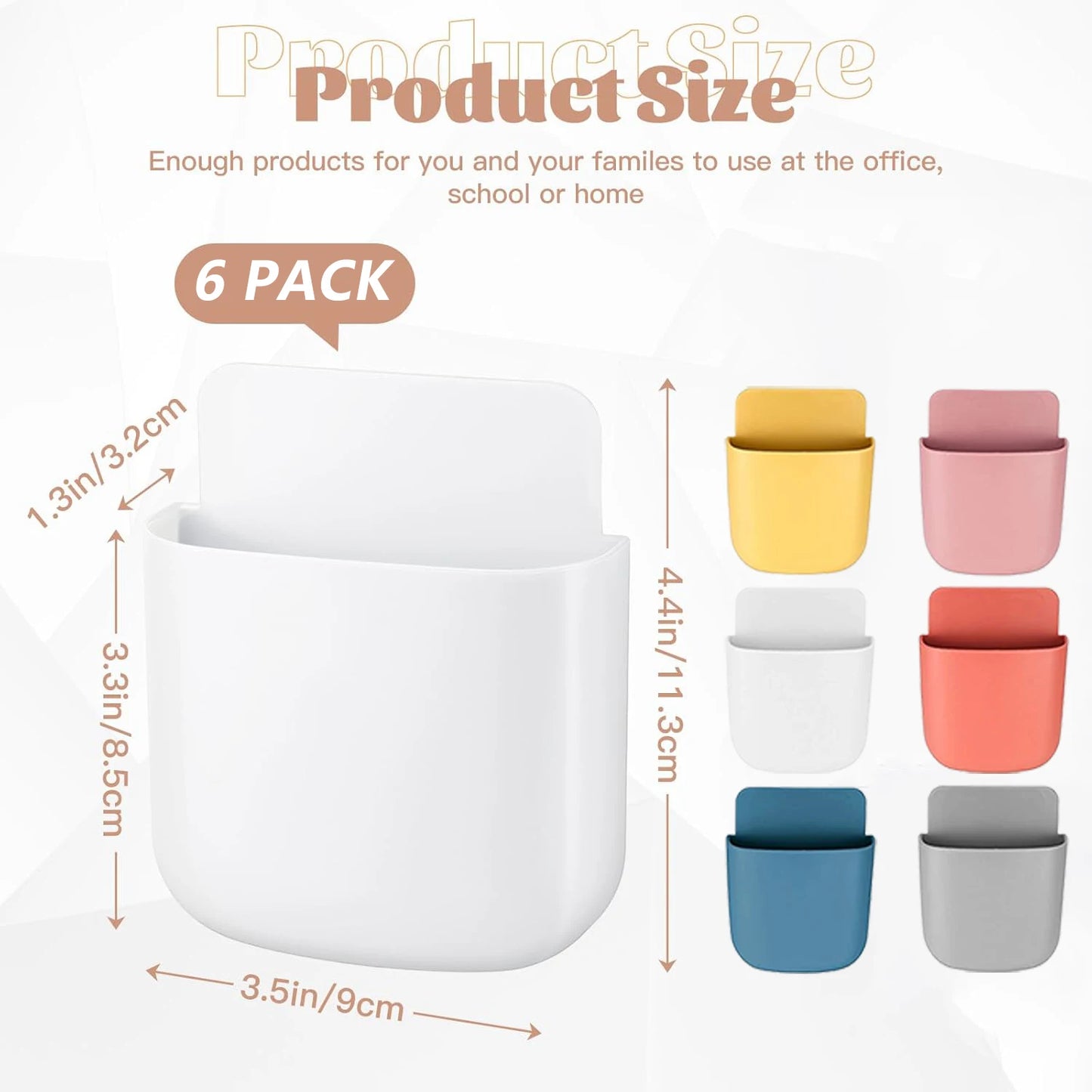 Wall Mounted Storage Box Phone Charger Holder Stand Rack for Remote Control Air Conditioner TV - Mobile Plug Organizer Case