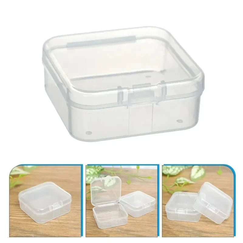 PP Storage Box Mini Transparent Plastic Case Container Square Rectangle Packaging Box for Jewellry Beads Small Items
