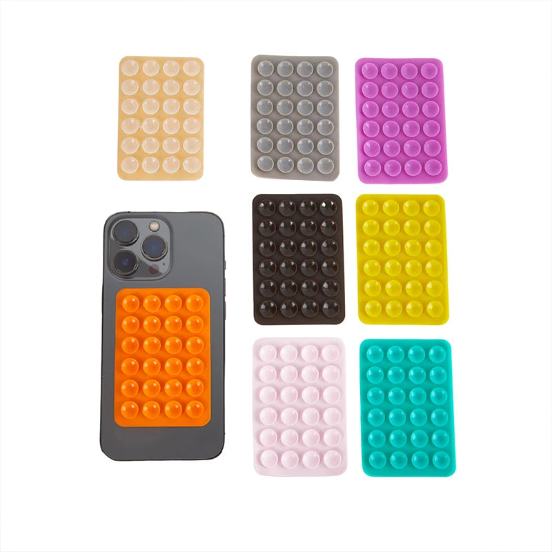 8cm Double Side Silicone Suction Pad For Mobile Phone Fixture Suction Cup Backed Adhesive Silicone Rubber Sucker Pad For Fixing