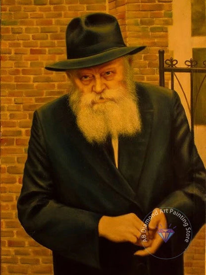 Jewish Rabbi Lubavitch AB Diamond Painting Kit 5D DIY Diamond Embroidery Cross Stitch Handmade Art Gift Crafts Home Decor
