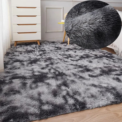 Clearance_VIKAMA Fall and Winter Tie-dye Shaggy Carpet Home Living Room Bedroom Sofa Cushion Coffee Table Cushion Bedside Rug Ca