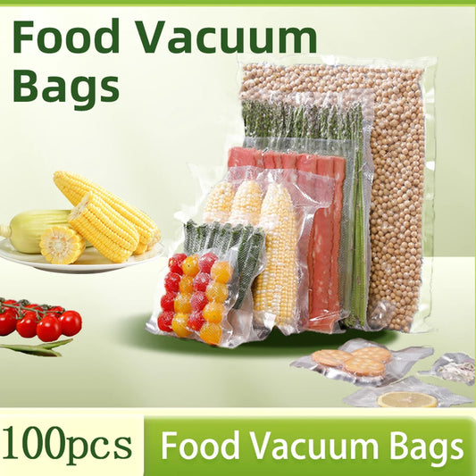 100pcs/lot Vacuum Packaging Bags Empty Food Vacuum Bags BPA-Free Vacuum Sealing Bag Kitchen Accessories