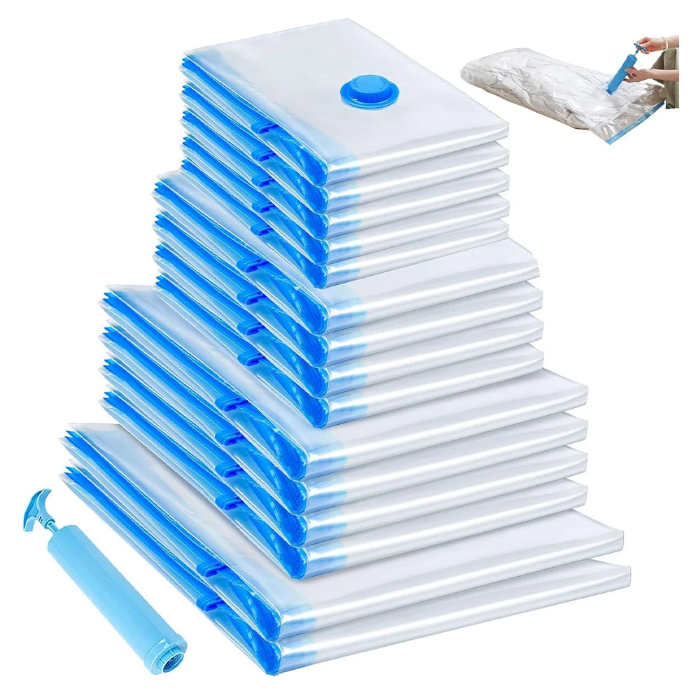 Vacuum Storage Bags 6 Size Space Saver Vacuum Sealed Bags for Clothes Compression Bag Blanket Storage Travel Essentials