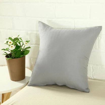 40*40cm Pillow Case Solid Color Sofa Cushion Backrest Pillowcase Family Living Room Cushion Waist Cushion Cover For Household