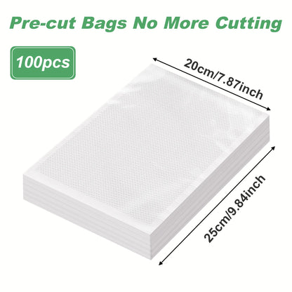 100pcs/lot Vacuum Packaging Bags Empty Food Vacuum Bags BPA-Free Vacuum Sealing Bag Kitchen Accessories