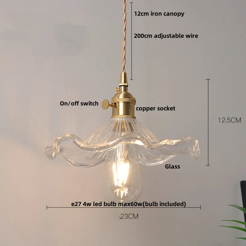IWHD Clear Glass LED Pendant Lights Dining Living Room Cafe Brass Nordic Modern Simple Home Decor Hanging Lamp Lamparas Colgante