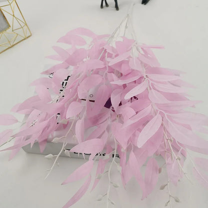 Artificial Plants Leaf Green Long Branch Fake Eucalyptus Flower Arrangement Accessories Wedding Home Decoration Fake Floral