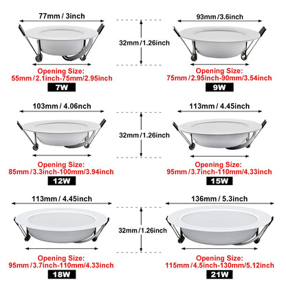10Pack LED Downlight 220V Recessed Round Ceiling Dowm Light Bedroom Indoor Living Room For Home Decor Lighting LED Spot Lamp