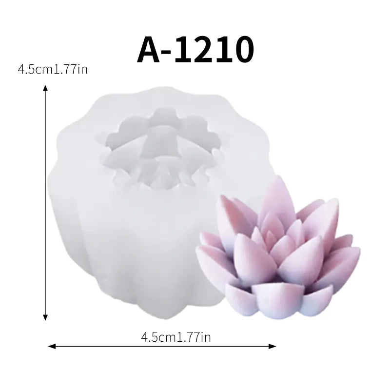 Simulation succulent liquid silicone mold DIY candle fragrance resin drop mold cake creative mold