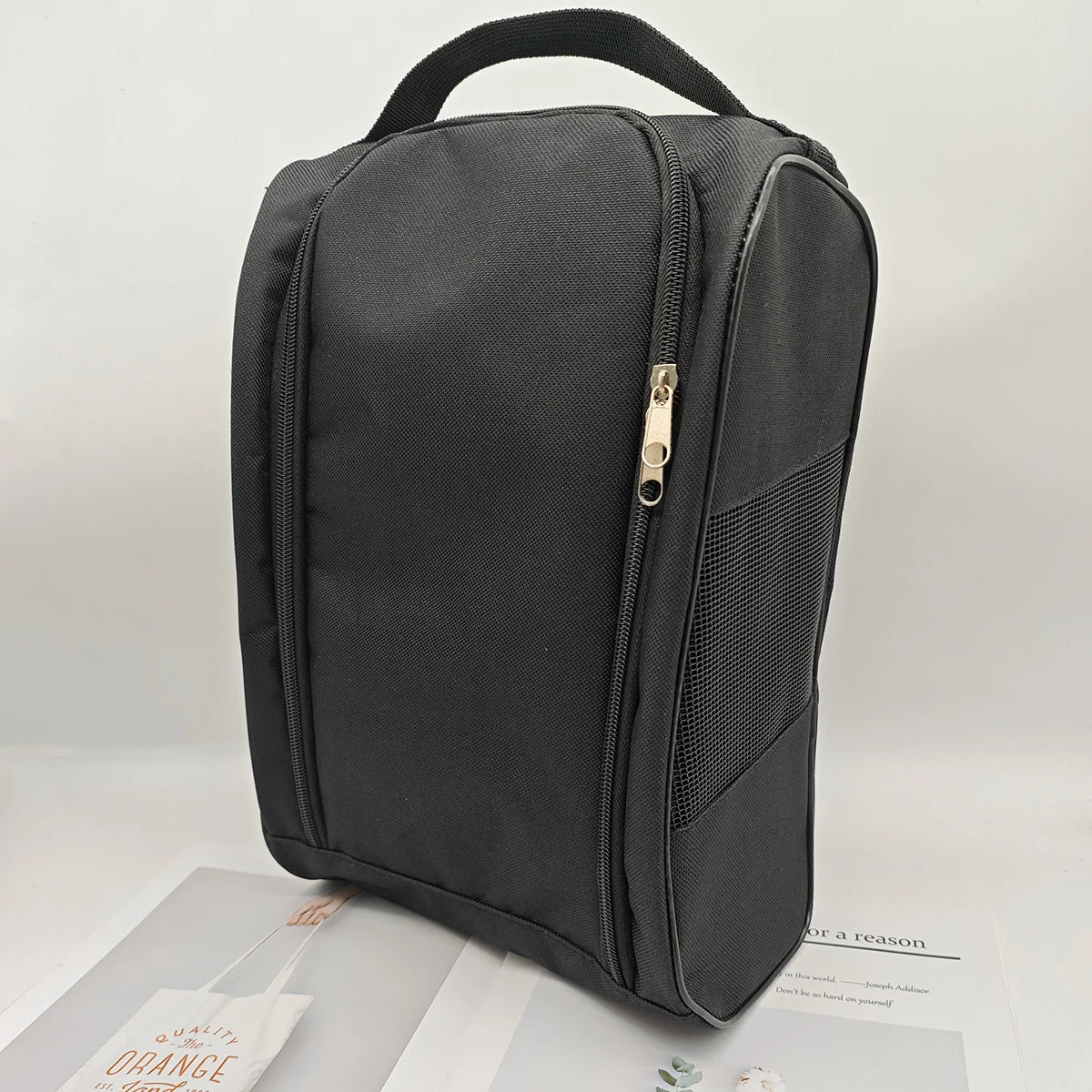 Portable Golf Shoe Bag Oxford Cloth Shoe Carrier Bags Breathable Lightweight Golf Handbag Dustproof Football Tennis Shoe Bag