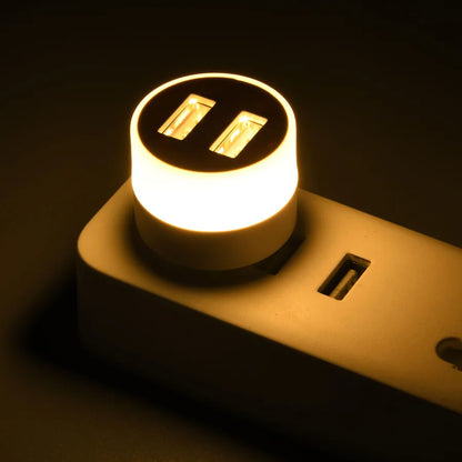Small USB Plug Lamp LED Night Light Computer Mobile Power Charging Mini Book Lamps LED Eye Protection Square Reading Light