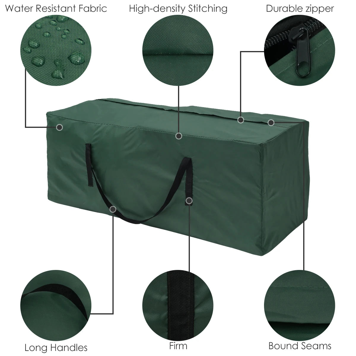 Cushion Storage Bag Large Capacity Furniture Protective Cover Outdoor Garden Waterproof Dustproof Christmas Tree Organizer New