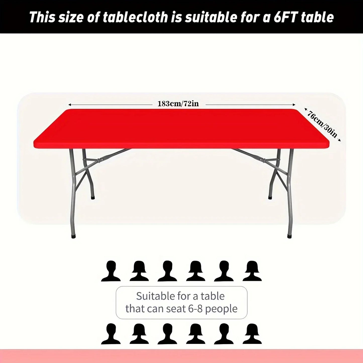 Polyester Rectangular Elastic Universal Tablecloth Protective Cover For Home Parties, Banquets, Picnics, Wedding Decorations