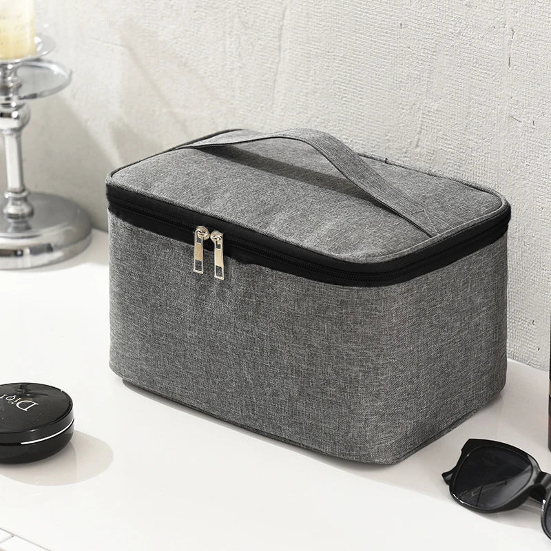 1pc Business Trip Men's Toiletry Bag Double Layer Large Capacity Cosmetic Bag Oxford Cloth Storage Bag Portable Handbag