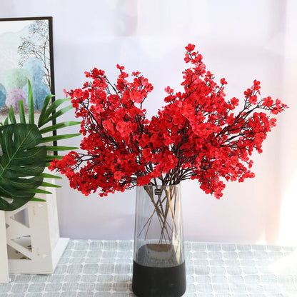 1/4pcs Artificial Flowers Cherry Blossoms Gypsophila Fake Plants DIY Wedding Bouquet Vases for Home Decor Faux Festival Branch