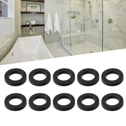 10Pcs Rubber Ring Flat Gasket Sealing Ring Flexible Pipe Bath Bathroom Shower Hose Washers Rubber Seals For Shower Head Hose