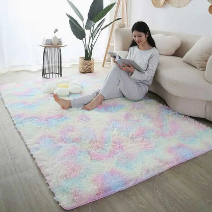 Fluffy  Carpet Living Room Plush Lounge Rug in The Bedroom Floor Mat Soft Velvet Carpets For Children Kids Decoration  ﻿