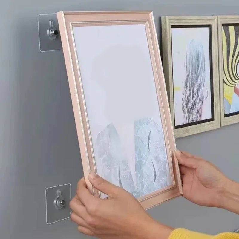 Strong Adhesive Hooks Picture Frame Poster No Drilling Hooks Waterproof Durable Kitchen Bathroom Accessories Screw Hooks