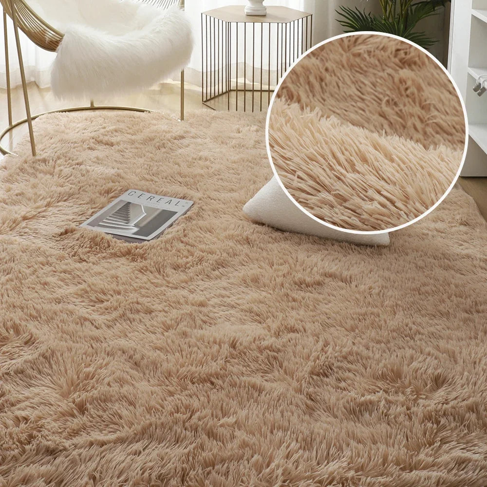 Clearance_VIKAMA Fall and Winter Tie-dye Shaggy Carpet Home Living Room Bedroom Sofa Cushion Coffee Table Cushion Bedside Rug Ca